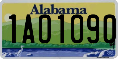 AL license plate 1AO1090