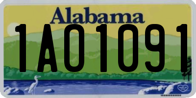 AL license plate 1AO1091