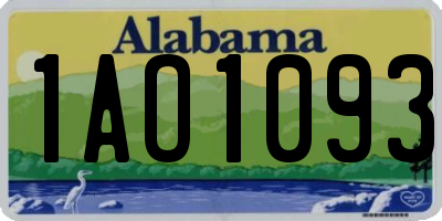 AL license plate 1AO1093