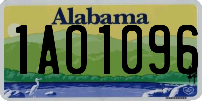 AL license plate 1AO1096