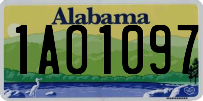 AL license plate 1AO1097