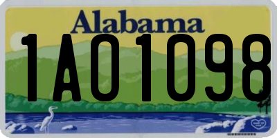 AL license plate 1AO1098
