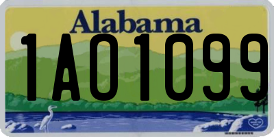AL license plate 1AO1099