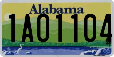 AL license plate 1AO1104