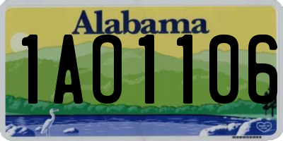 AL license plate 1AO1106