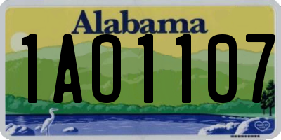 AL license plate 1AO1107