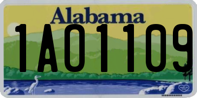 AL license plate 1AO1109