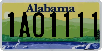 AL license plate 1AO1111
