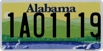 AL license plate 1AO1119
