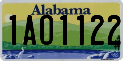AL license plate 1AO1122