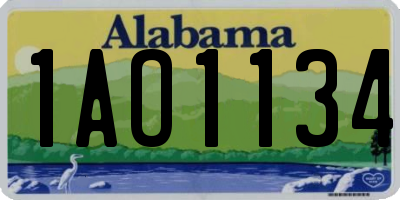 AL license plate 1AO1134