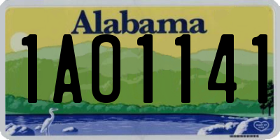 AL license plate 1AO1141