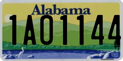 AL license plate 1AO1144