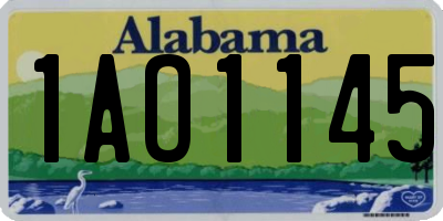 AL license plate 1AO1145
