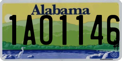 AL license plate 1AO1146