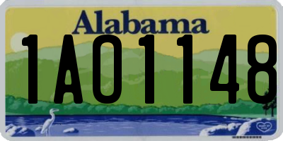 AL license plate 1AO1148