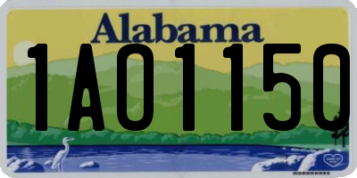 AL license plate 1AO1150
