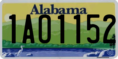 AL license plate 1AO1152