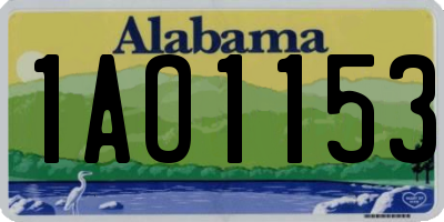 AL license plate 1AO1153
