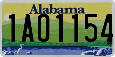 AL license plate 1AO1154