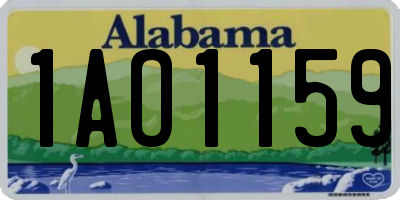 AL license plate 1AO1159