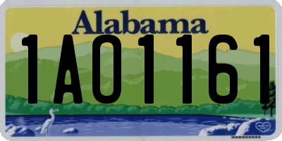 AL license plate 1AO1161