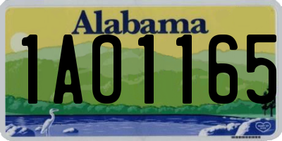 AL license plate 1AO1165