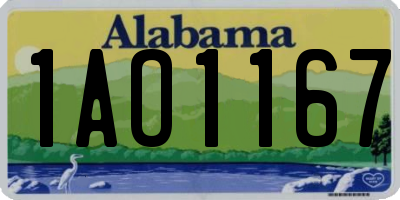 AL license plate 1AO1167