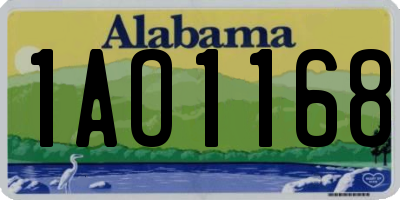 AL license plate 1AO1168