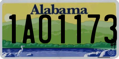 AL license plate 1AO1173