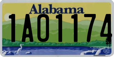 AL license plate 1AO1174