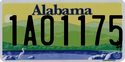 AL license plate 1AO1175