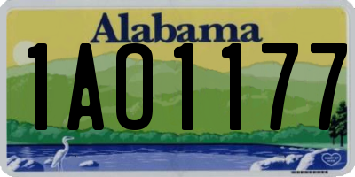 AL license plate 1AO1177