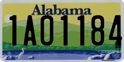 AL license plate 1AO1184