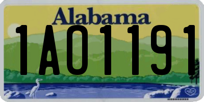 AL license plate 1AO1191