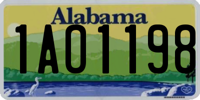 AL license plate 1AO1198