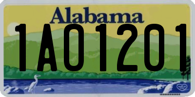 AL license plate 1AO1201
