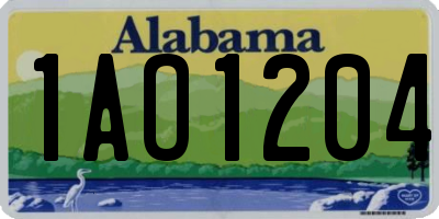 AL license plate 1AO1204