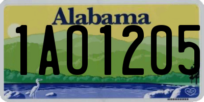 AL license plate 1AO1205
