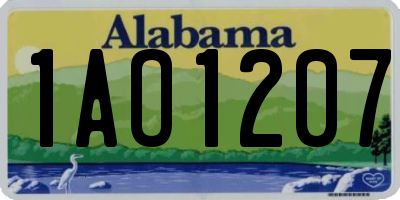 AL license plate 1AO1207