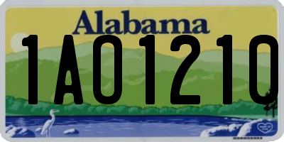 AL license plate 1AO1210