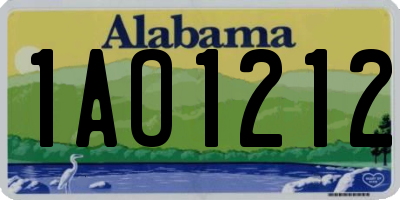 AL license plate 1AO1212