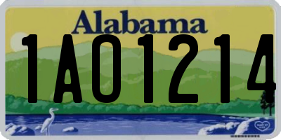 AL license plate 1AO1214