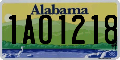AL license plate 1AO1218