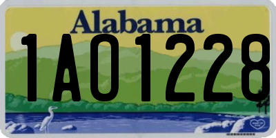 AL license plate 1AO1228