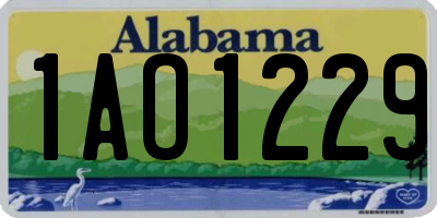 AL license plate 1AO1229