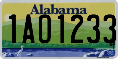 AL license plate 1AO1233