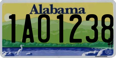AL license plate 1AO1238