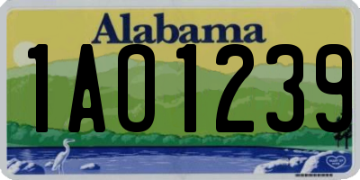 AL license plate 1AO1239