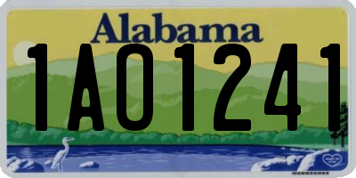 AL license plate 1AO1241